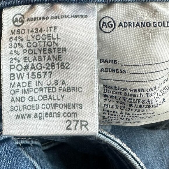 Adriano Goldschmied The Prima Mid-Rise Cigarette Jeans Medium Wash Size 27 Women - Picture 10 of 11